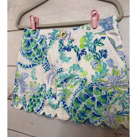 Lilly Pulitzer Skirt Sz 4 EUC Turtle Print Scalloped Bottom Preppy Classy - Picture 8 of 8